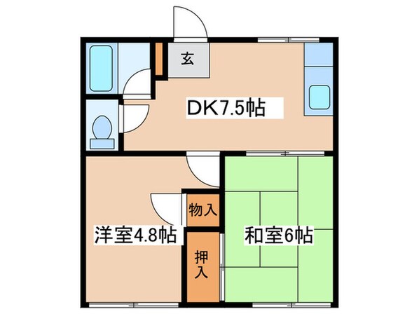 フォーブル松枝の物件間取画像